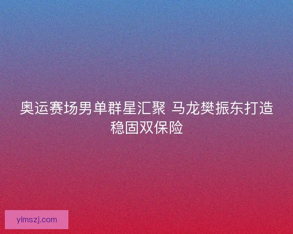 奥运赛场男单群星汇聚 马龙樊振东打造稳固双保险